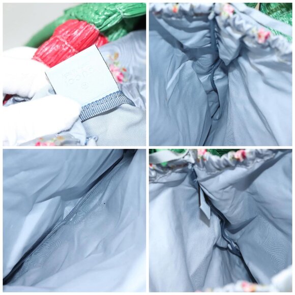 GUCCI Hand Bag Straw Green Red 524810 Auth bs26626 - Picture 15 of 16